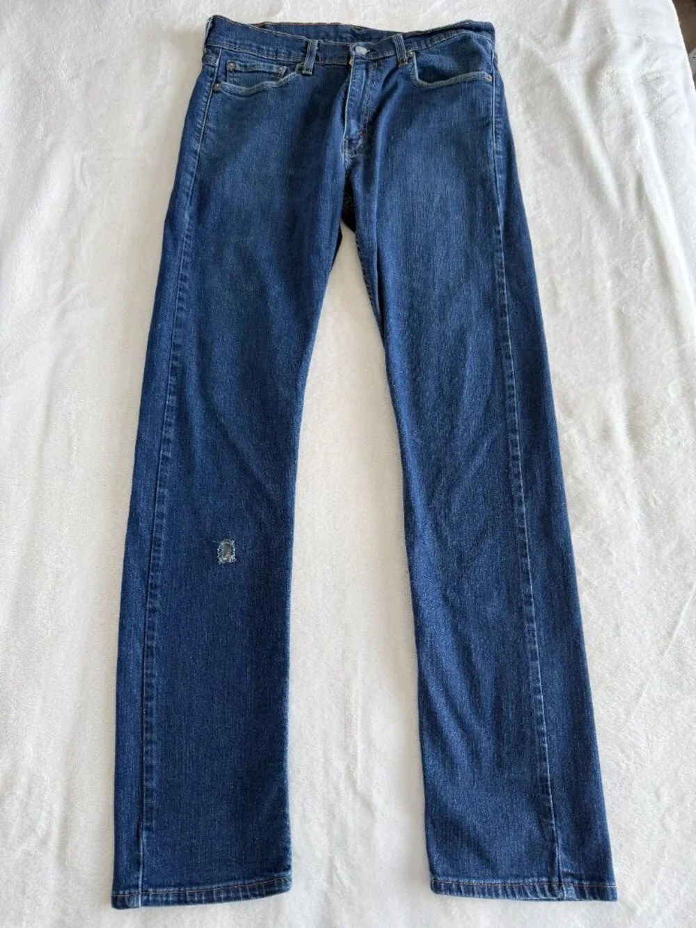 Levi's 514 Straight Fit Jeans Men's W32 L34 Blue Medium Wash Stretch Denim 32x34